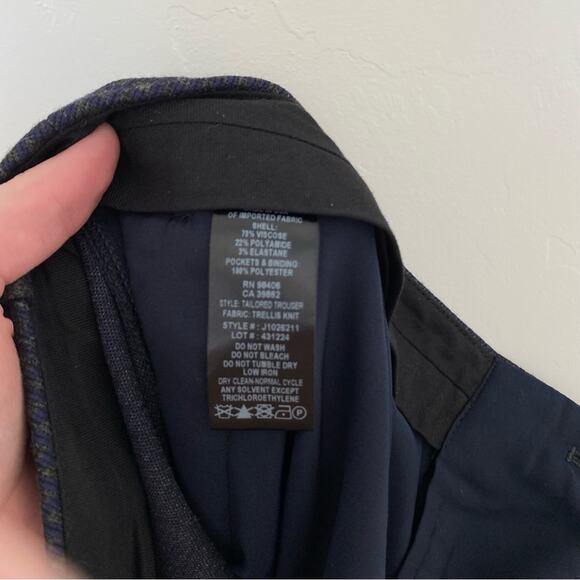 NWT Theory Charcoal Trellis Knit Tailored Trousers - Picture 5 of 5